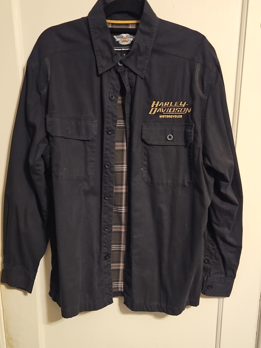 Harley-Davidson Black & Gold Lightweight Shirt Jacket
